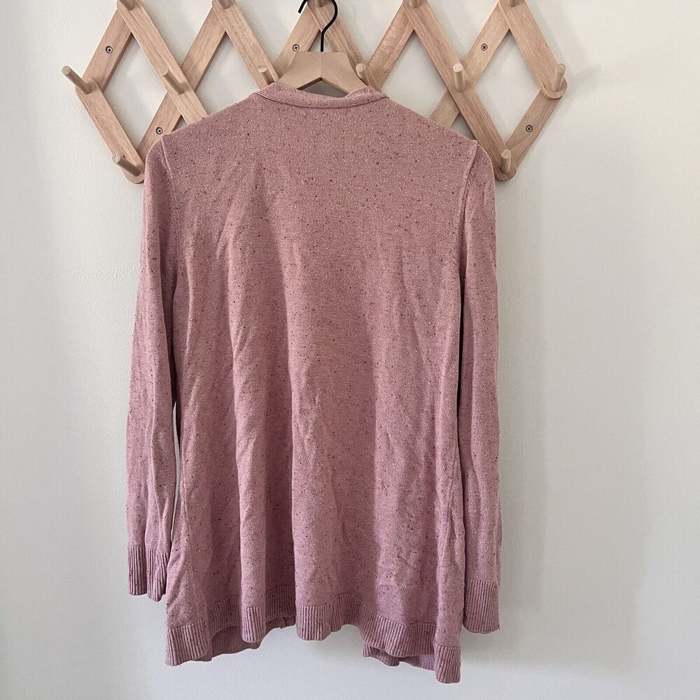Stitches And Stripes Revolve Long Line Pink Mauve Speckled Cardigan Pockets- XXL - Picture 4 of 6